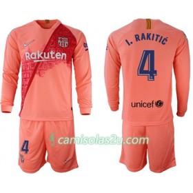 Camisolas de Futebol FC Barcelona I.Rakitic 4 Criança Equipamento 3ª 2018/19 Manga Comprida